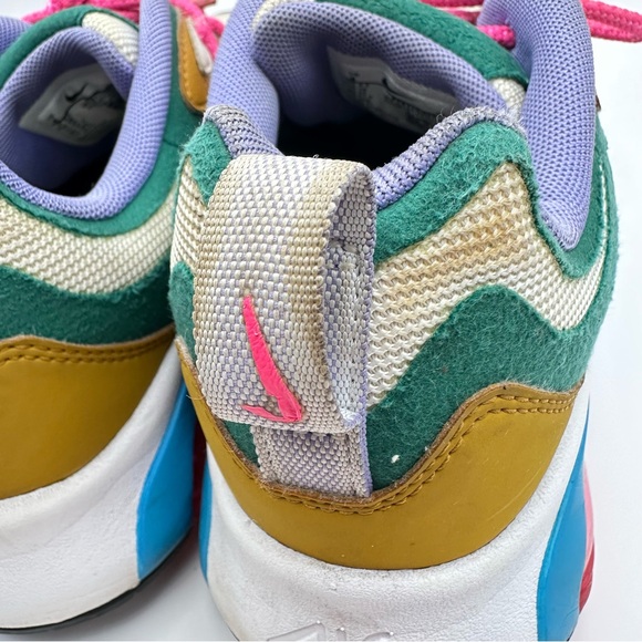 Nike Air Max 200 Shoes Women’s Sz 8 Mystic Green White-Gold Suede AT6175-300 - Picture 7 of 10